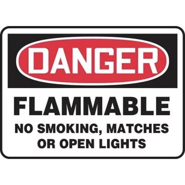 Accuform OSHA DANGER SAFETY SIGN FLAMMABLE MCHL147XP MCHL147XP - main